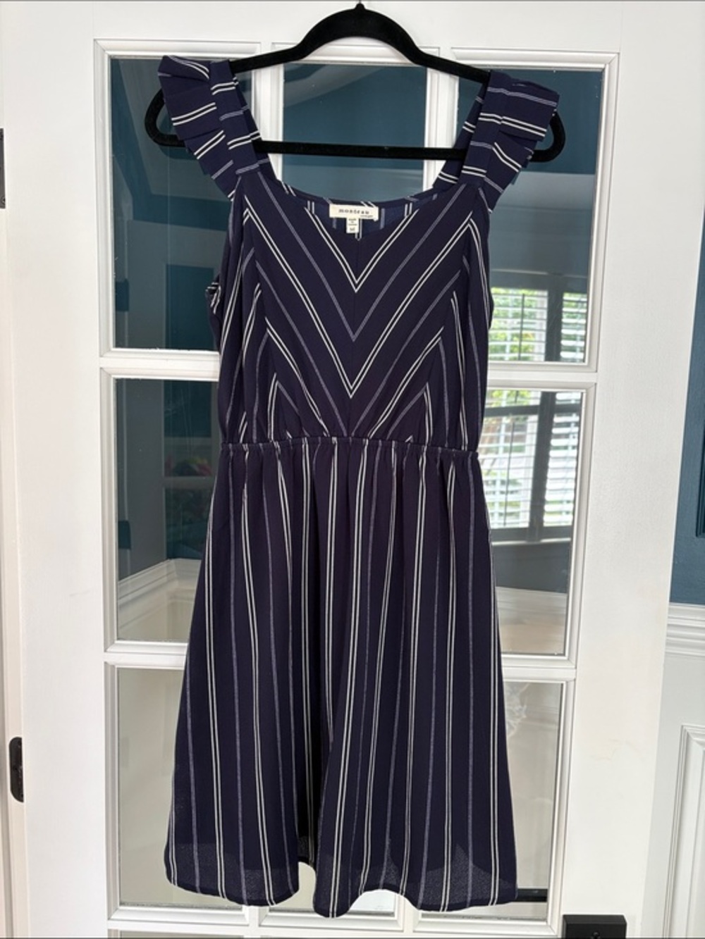 Montreau Navy Blue Pinstriped Dress | M